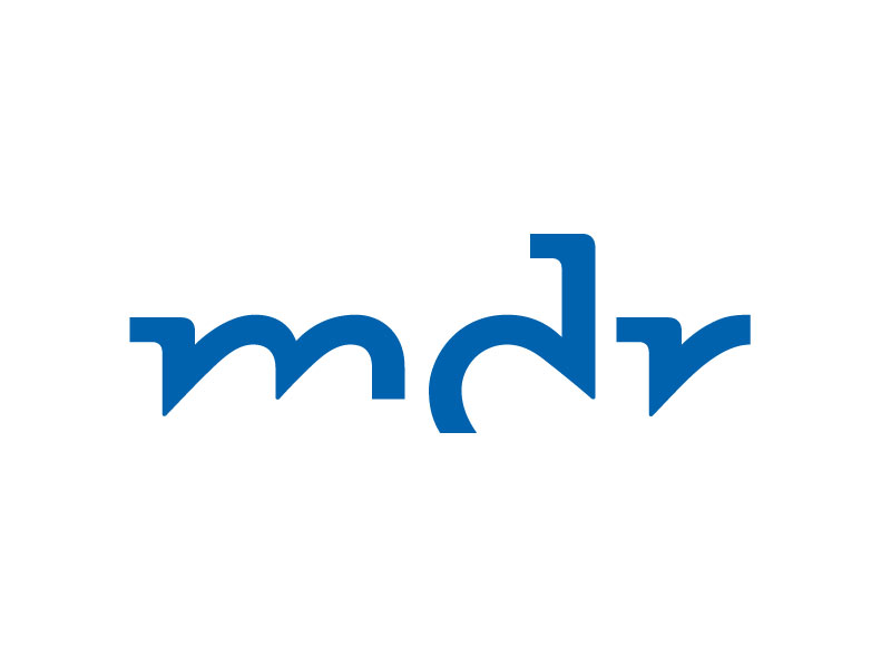 Logo mdr Wort-Marke in blau